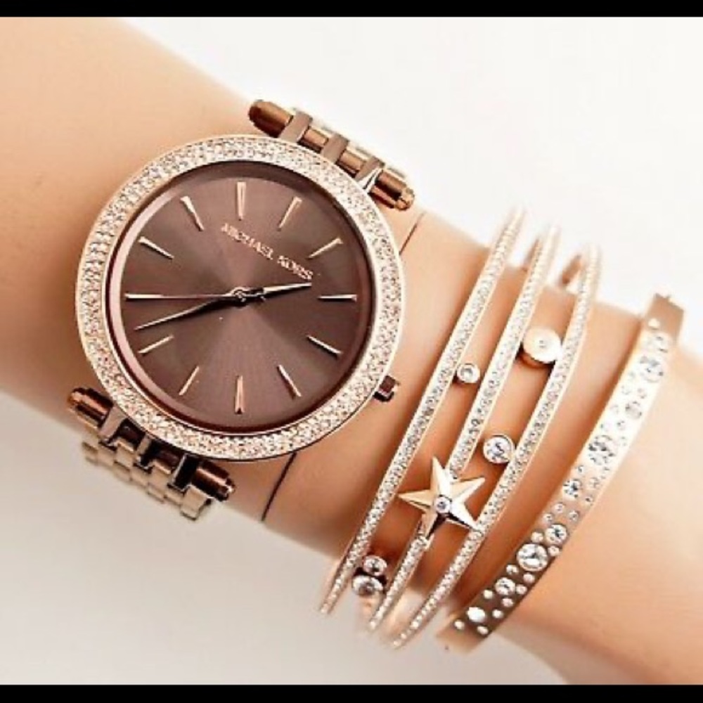Last price drop! Michael Kors Rose Gold Chocolate